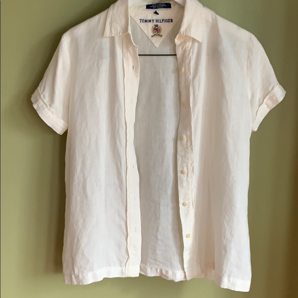 Tommy Hilfiger 100% Linen shirt sz 4